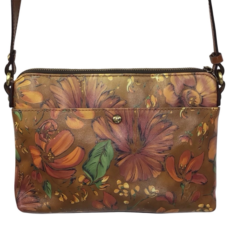 Patricia Nash Avellino Floral Leather Crossbody Purse Handbag - Picture 3 of 16